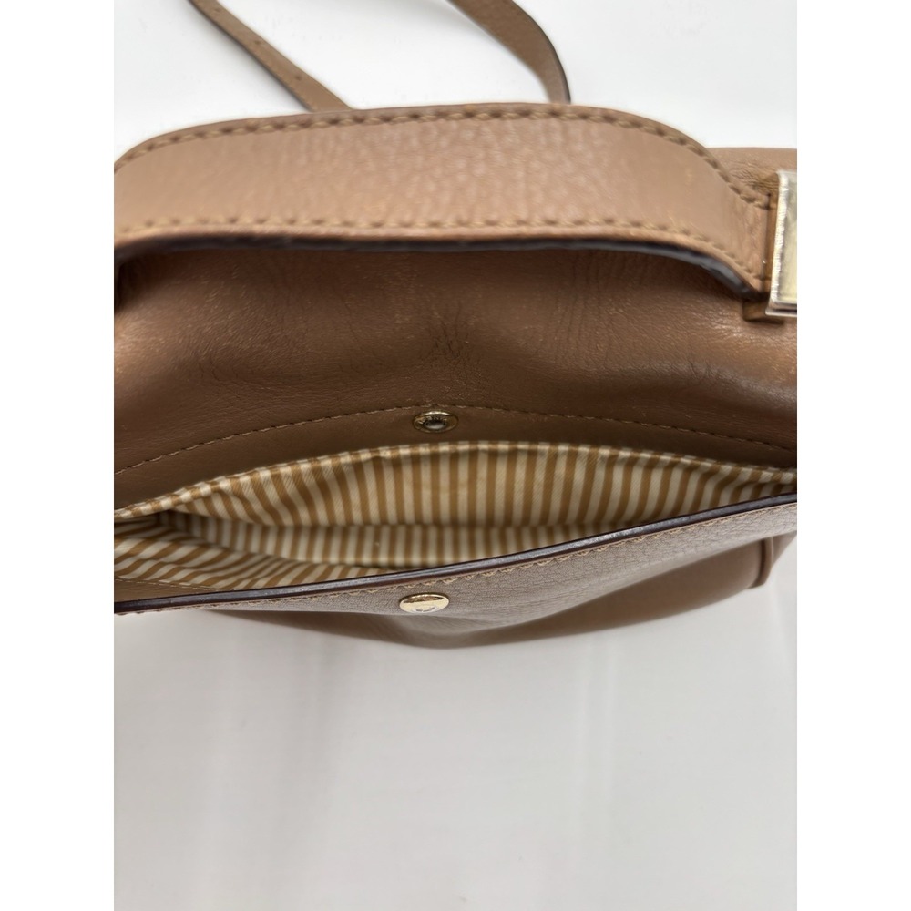 Kate Spade Lola Avenue Lia Brown Leather Satchel Crossbody Buckle Bag - Picture 8 of 13
